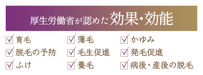 厚生労働省が認めた効果効能